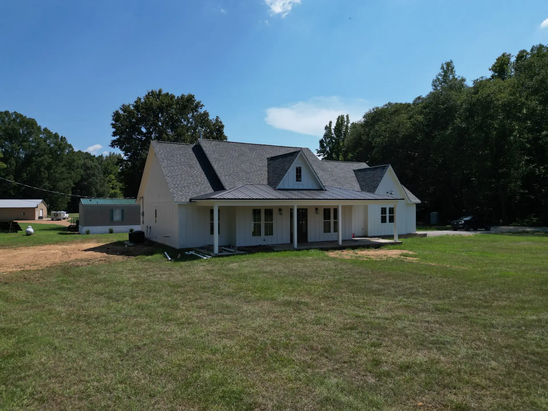Aerial of a completed build by Oxford, MS home builders